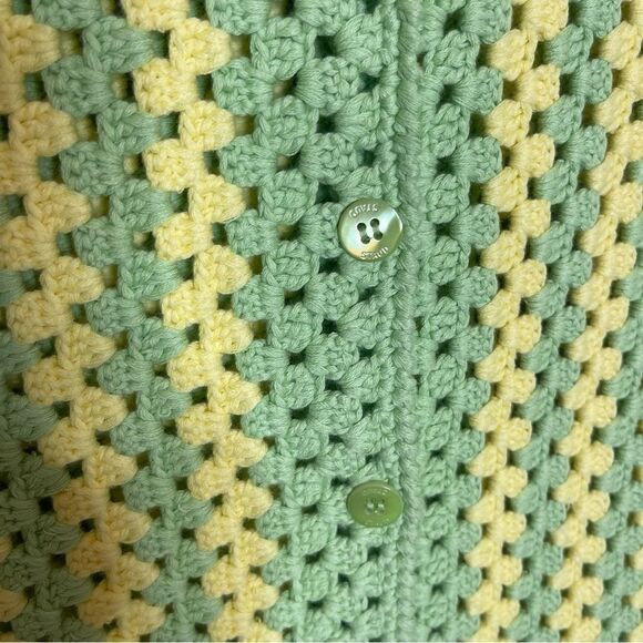 $325 STAUD Mabel Crochet Collared Shirt NWT  Small - Picture 10 of 11